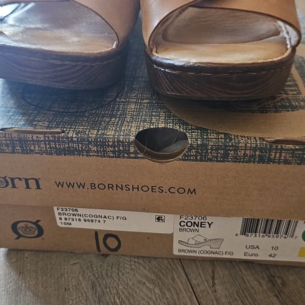 Born brown wedge sandals - Picture 2 of 4